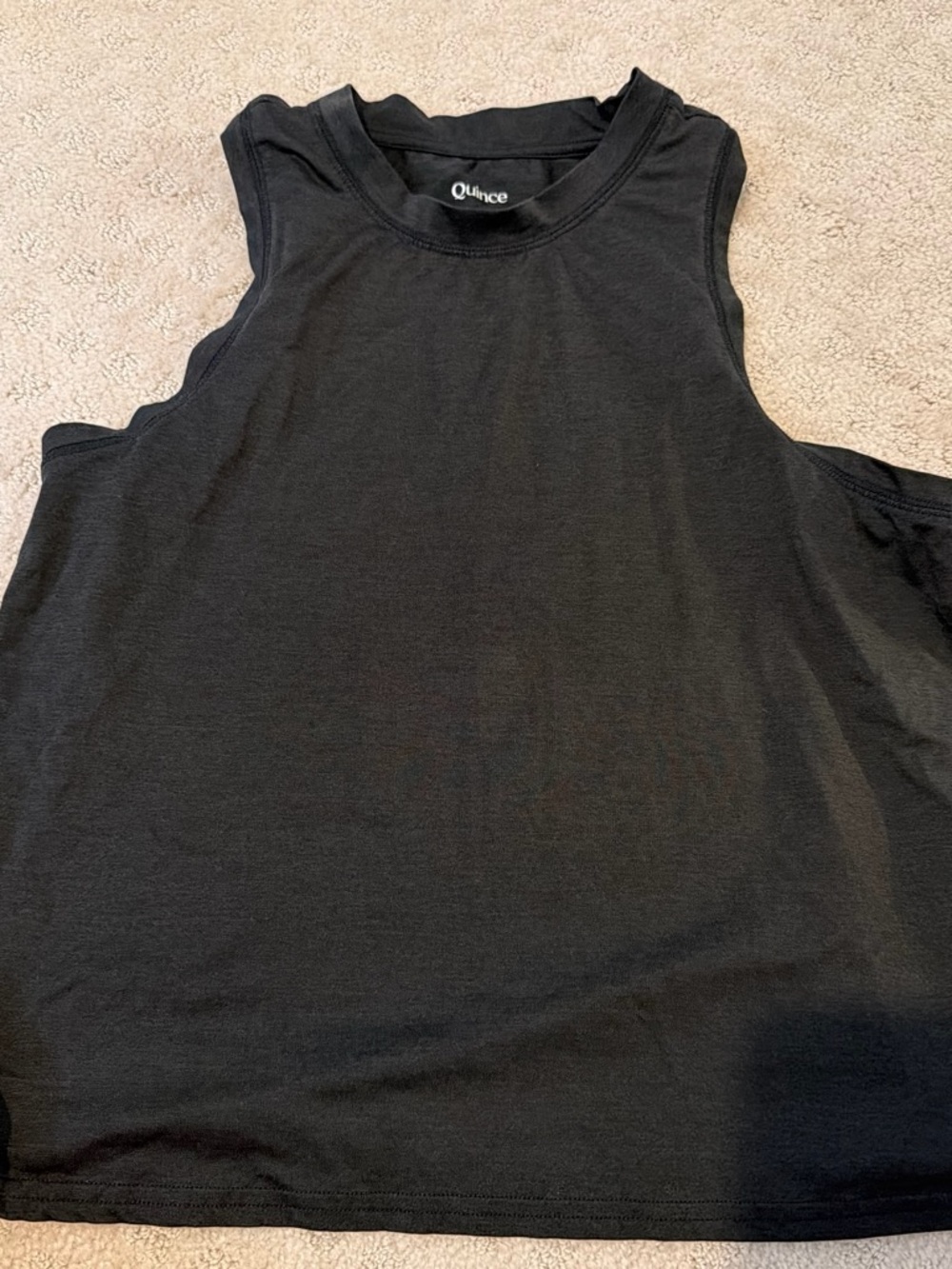 Quince Black Muscle Tank Top